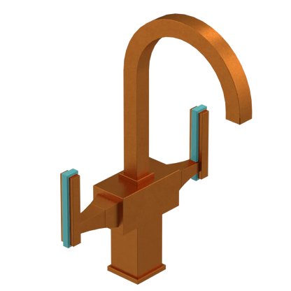 Rubinet Single Hole Dual Handle Lav. Set. (less drain) Antique Copper Matt