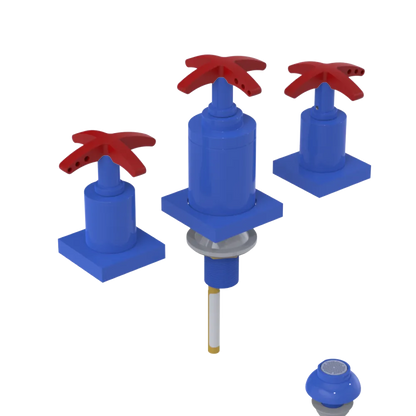 Rubinet Bidet Fitting with Spray, Diverter, and Vacuum Breaker (less drain) Blu Jean