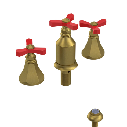 Rubinet Bidet Fitting with Spray, Diverter, and Vacum Breaker (Less Drain) Antique Brass Matt