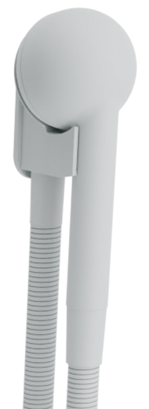 Baril Hand shower on wall-mounted holder with supply elbow