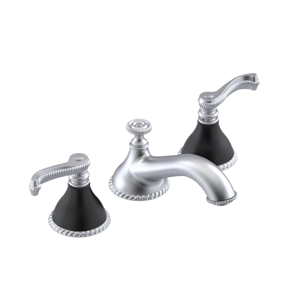 Rubinet Widespread Lav. Set. (less drain) Satin Chrome