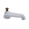 Rubinet Tub Filler Spout Deck Mount White