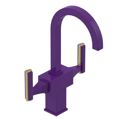 Rubinet Single Hole Dual Handle Lav. Set. (less drain) Purple Haze