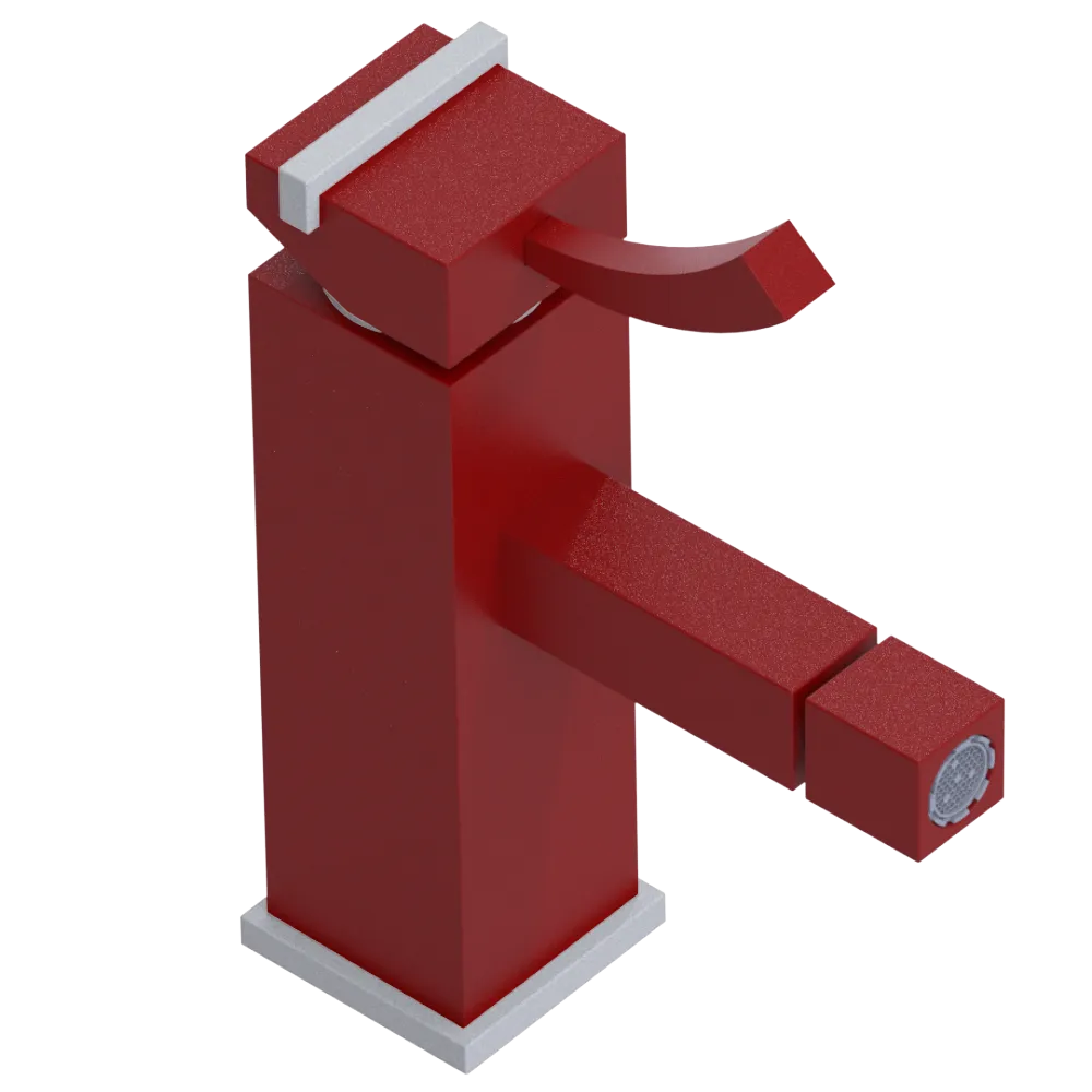 Rubinet Single Control Bidet Fitting (less drain) Maroon