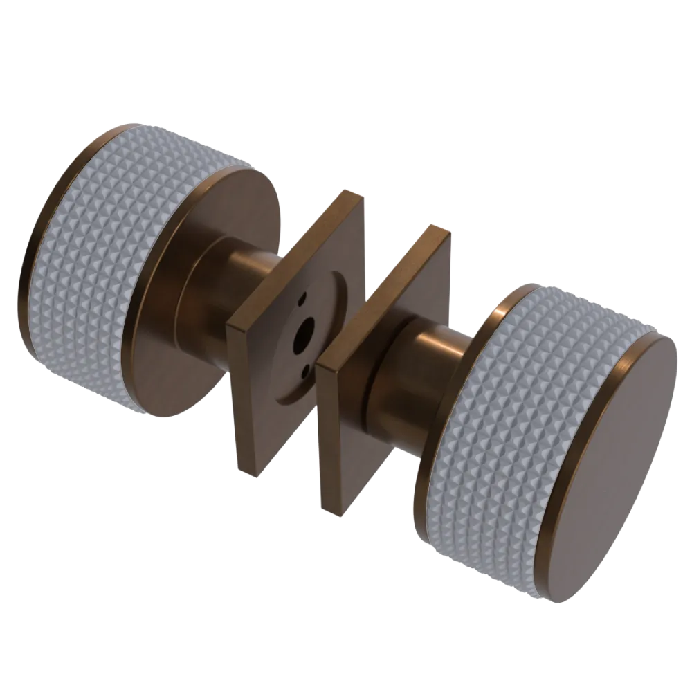 Rubinet Shower Door Knob (set) Tuscan Brass