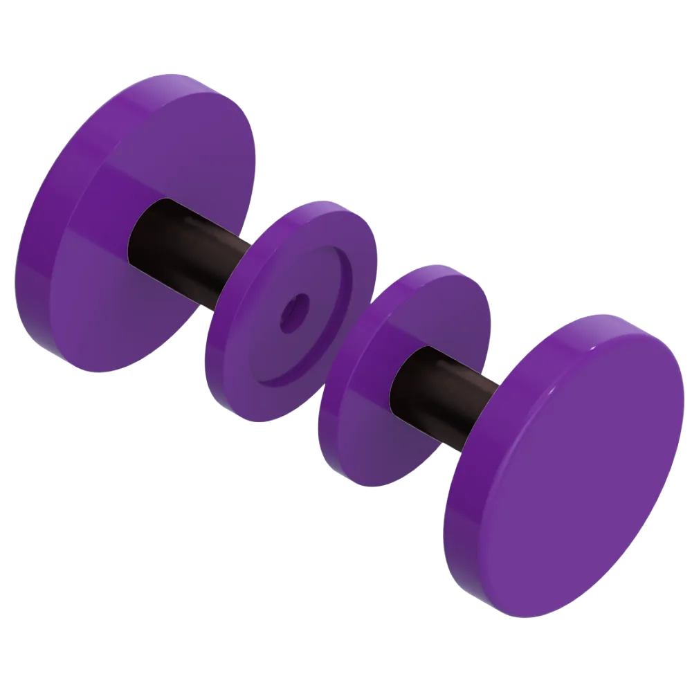 Rubinet Shower Door Knob (set) Purple Haze