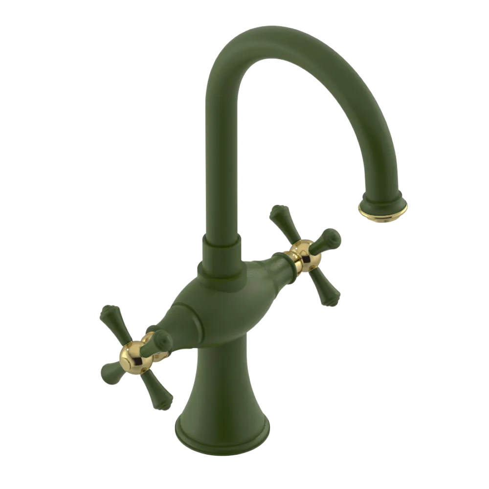 Rubinet Single Hole Dual Handle Lav. Set. (less drain) Green Envy