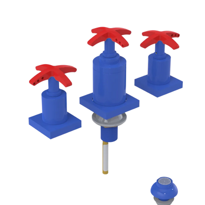 Rubinet Bidet Fitting with Spray, Diverter, and Vacuum Breaker (less drain) Blu Jean