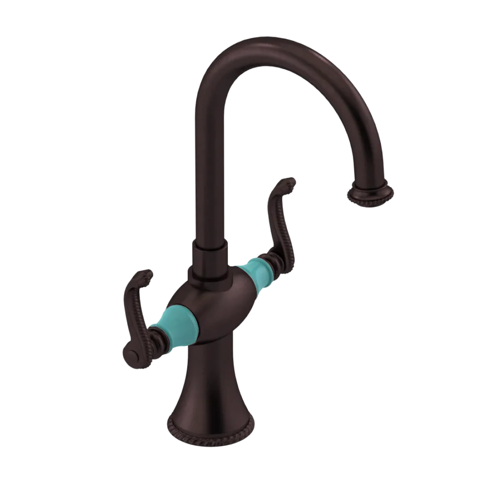Rubinet Single Hole Dual Handle Lav. Set. (less drain) Oil Rubbed Bronze