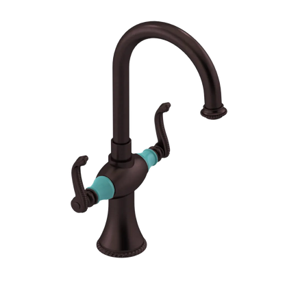 Rubinet Single Hole Dual Handle Lav. Set. (less drain) Oil Rubbed Bronze