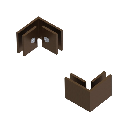 Rubinet 90 Glass to Glass Tuscan Brass