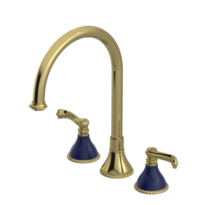 Rubinet Widespread Kitchen Set Natural Brass