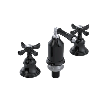 Rubinet Bidet Fitting with Spray, Diverter, and Vacum Breaker (Less Drain) Black