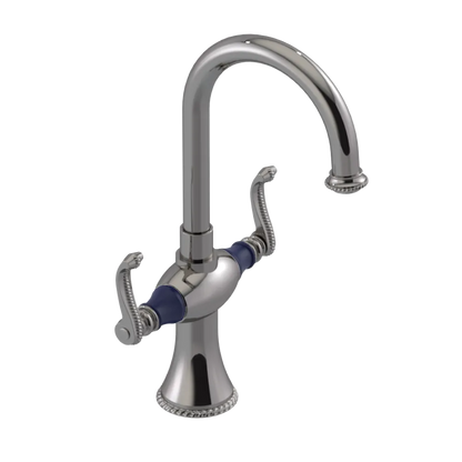 Rubinet Single Hole Dual Handle Lav. Set. (less drain) Polished Nickel