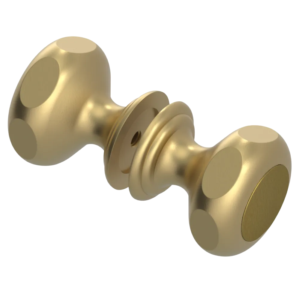 Rubinet Shower Door Knob (set) Satin Brass