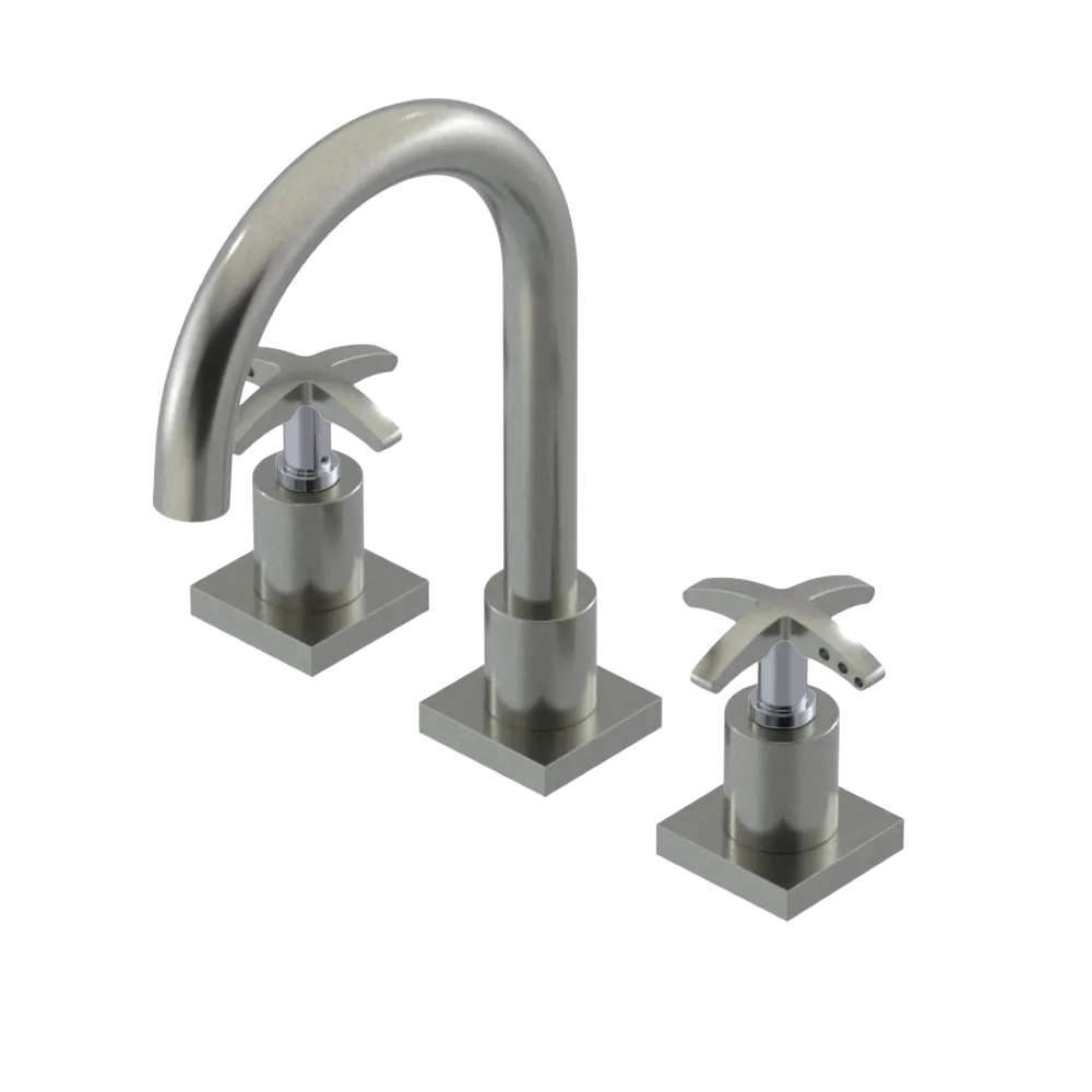 Rubinet Widespread Lav. Set. (less drain) Satin Nickel