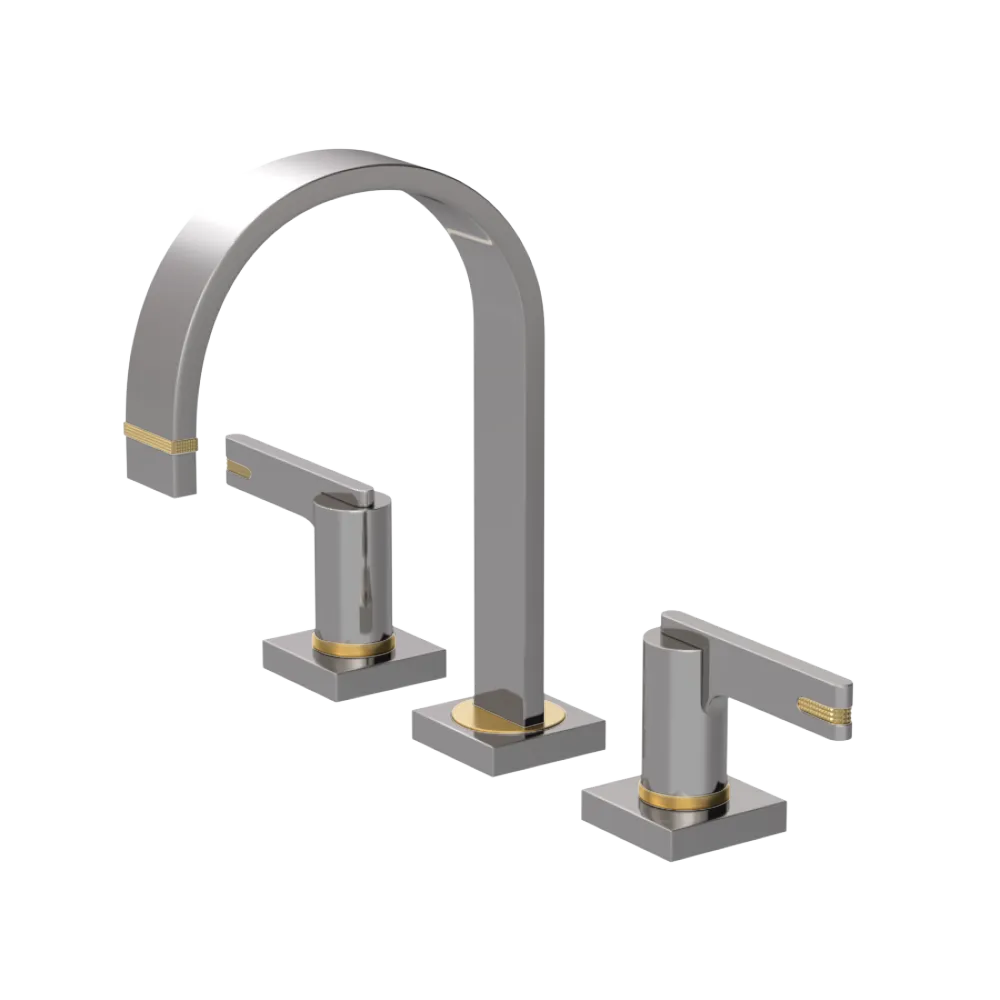 Rubinet Widespread Lav. Set. (less drain) Polished Nickel