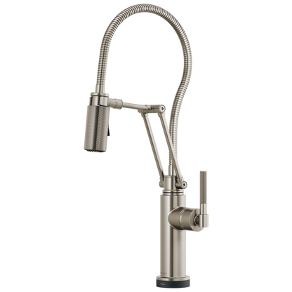 Brizo Smarttouch Articulating Kitchen Faucet With Finished Hose