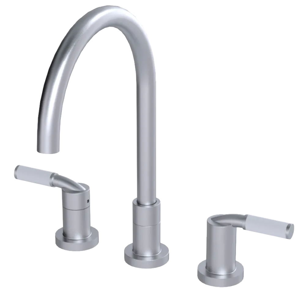 Rubinet Widespread Kitchen Set Satin Chrome