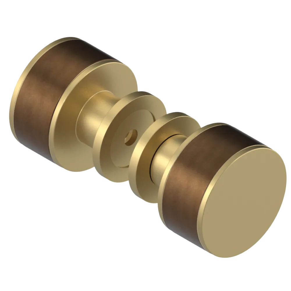 Rubinet Shower Door Knob (set) Satin Brass