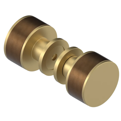 Rubinet Shower Door Knob (set) Satin Brass