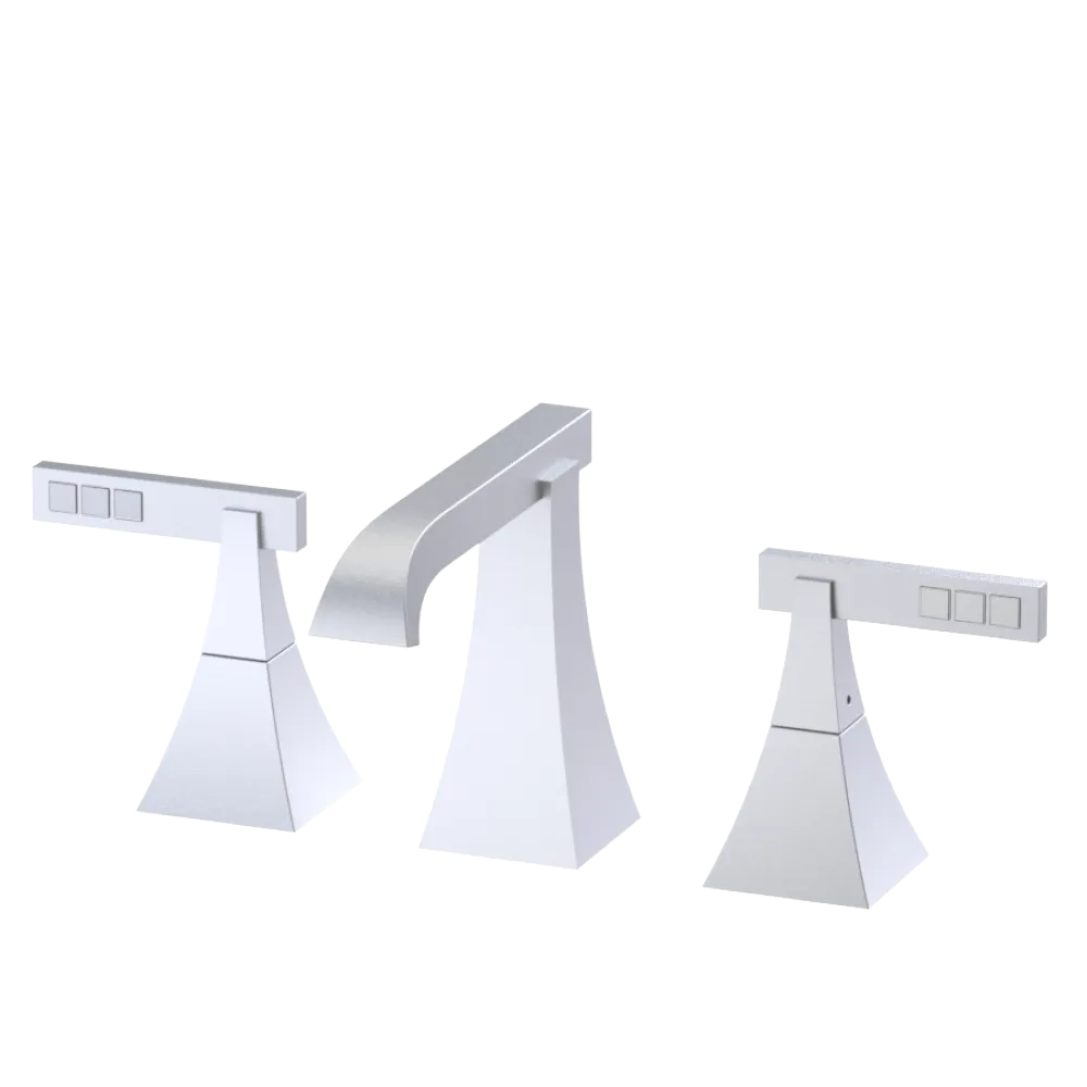 Rubinet Widespread Lav. Set. (less drain) Satin Chrome