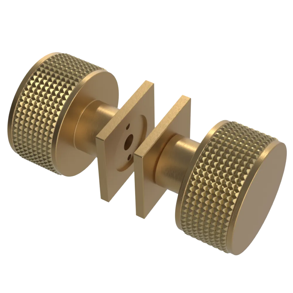Rubinet Shower Door Knob (set) Satin Gold