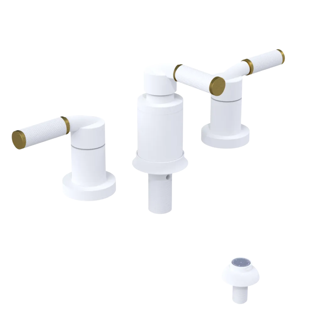 Rubinet Bidet Fitting with Spray, Diverter, and Vacum Breaker (Less Drain) Matt White