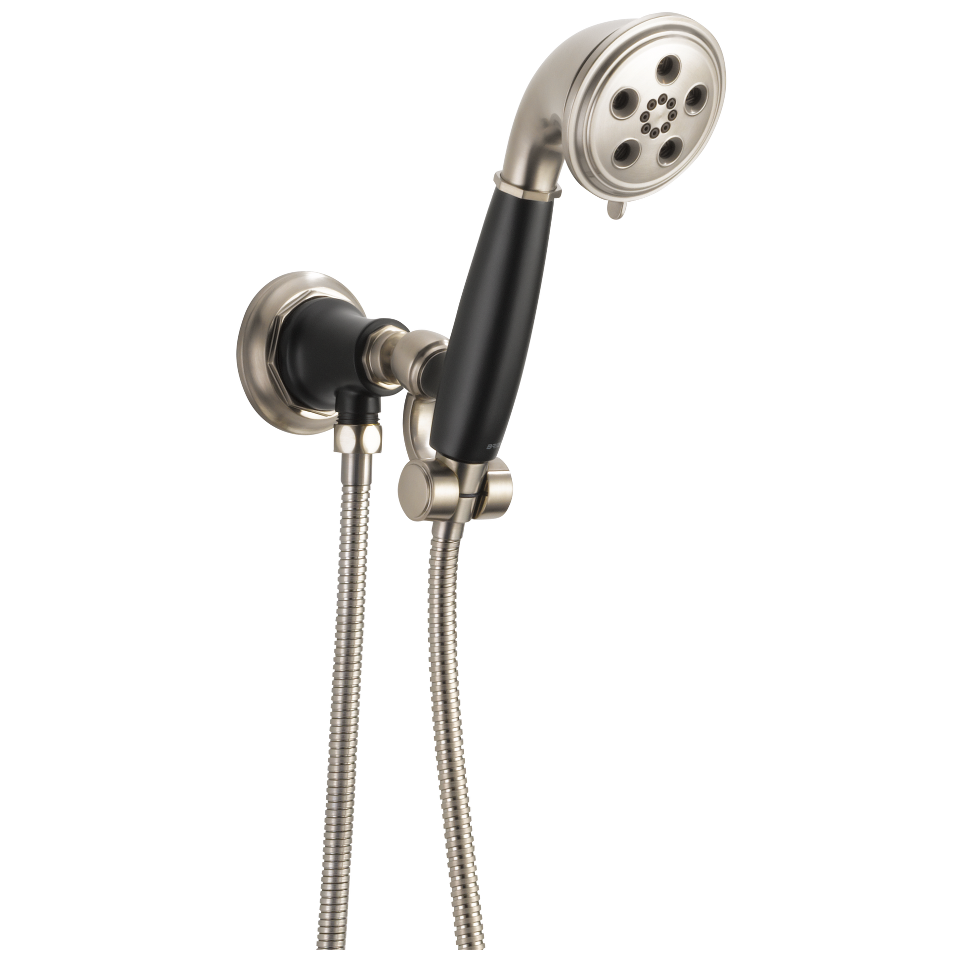 Rook WALL MOUNT HANDSHOWER WITH H2OKINETIC TECHNOLOGY - Matte Black / Brilliance® Luxe Nickel®