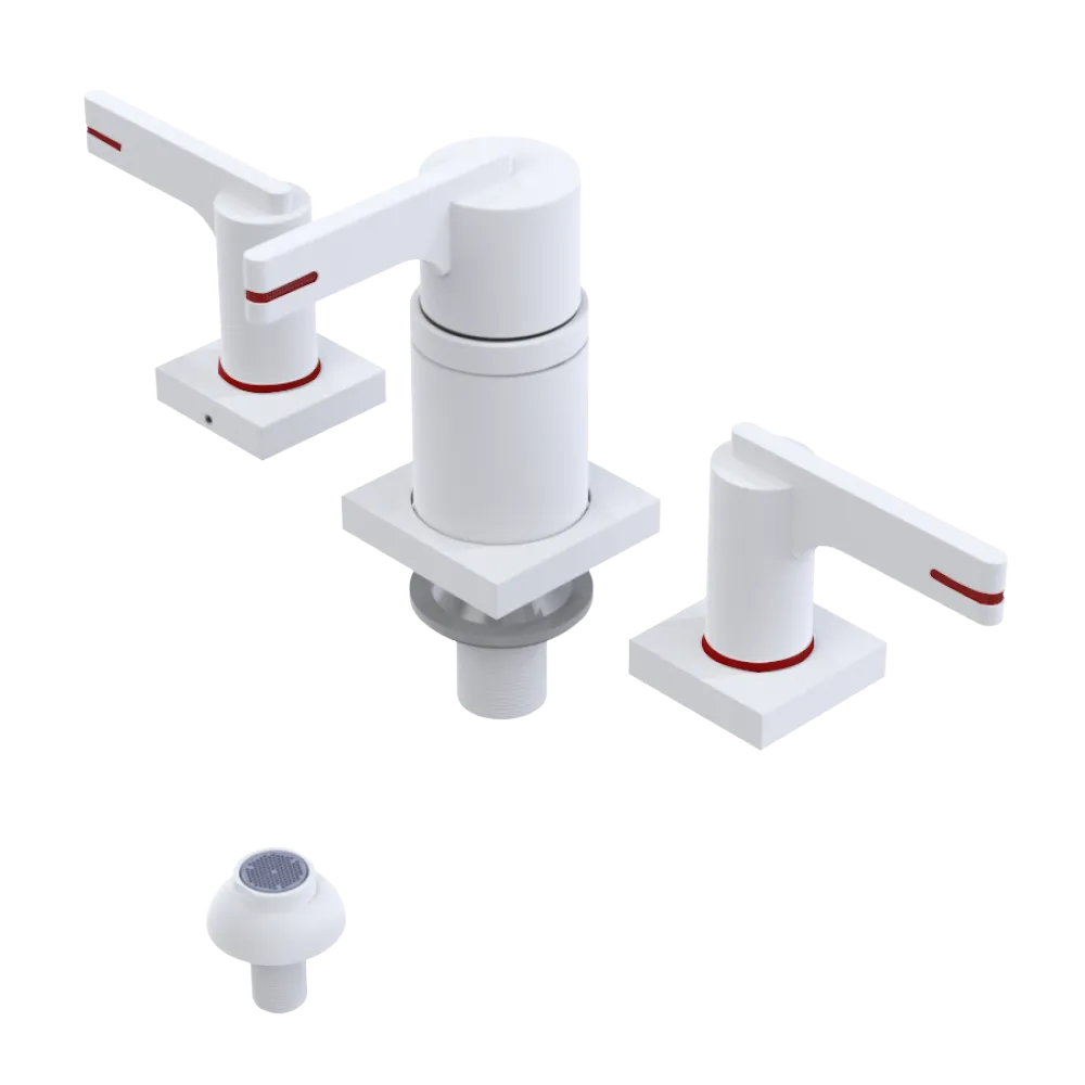 Rubinet Bidet Fitting with Spray, Diverter, and Vacum Breaker (Less Drain) Matt White
