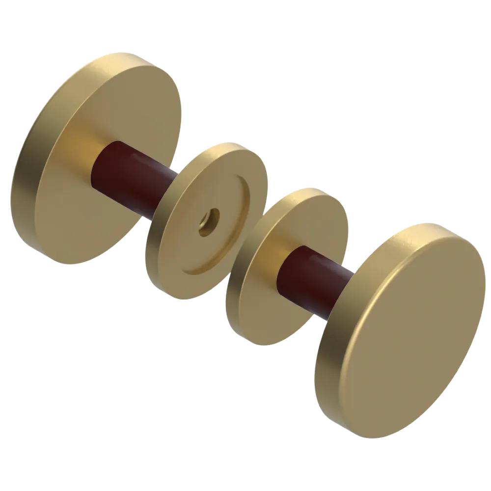Rubinet Shower Door Knob (set) Satin Brass