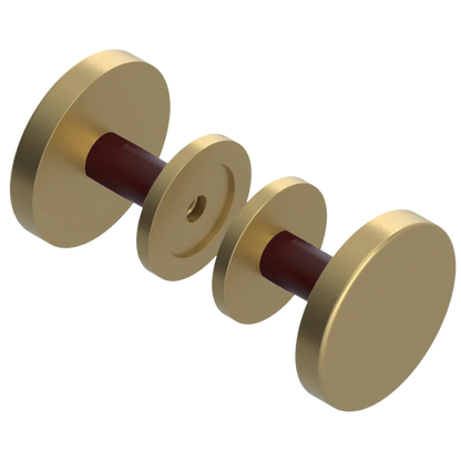 Rubinet Shower Door Knob (set) Satin Brass