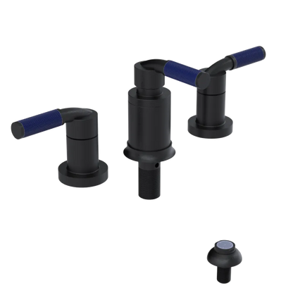 Rubinet Bidet Fitting with Spray, Diverter, and Vacum Breaker (Less Drain) Matt Black