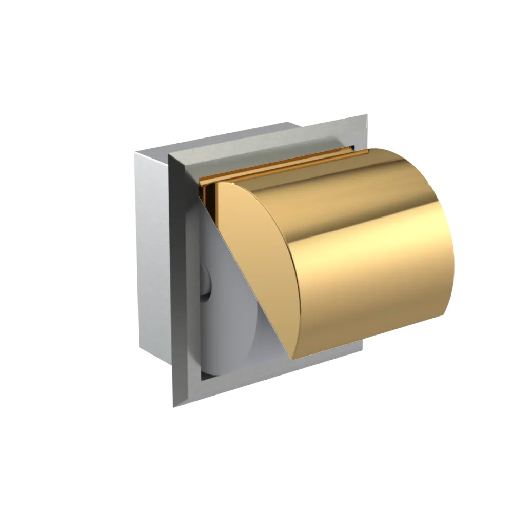 Rubinet RECESSED TOILET PAPER HOLDER Satin Nickel