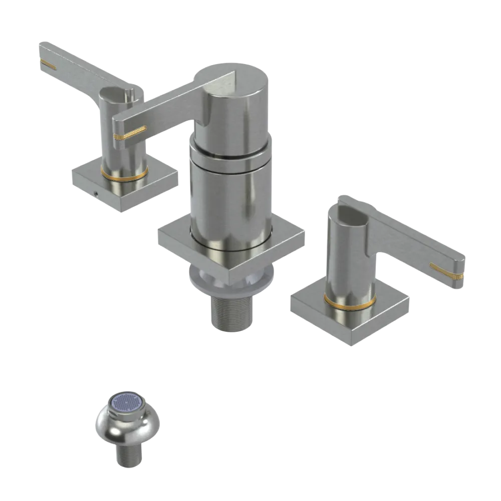 Rubinet Bidet Fitting with Spray, Diverter, and Vacum Breaker (Less Drain) Satin Nickel