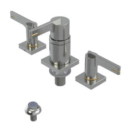 Rubinet Bidet Fitting with Spray, Diverter, and Vacum Breaker (Less Drain) Satin Nickel