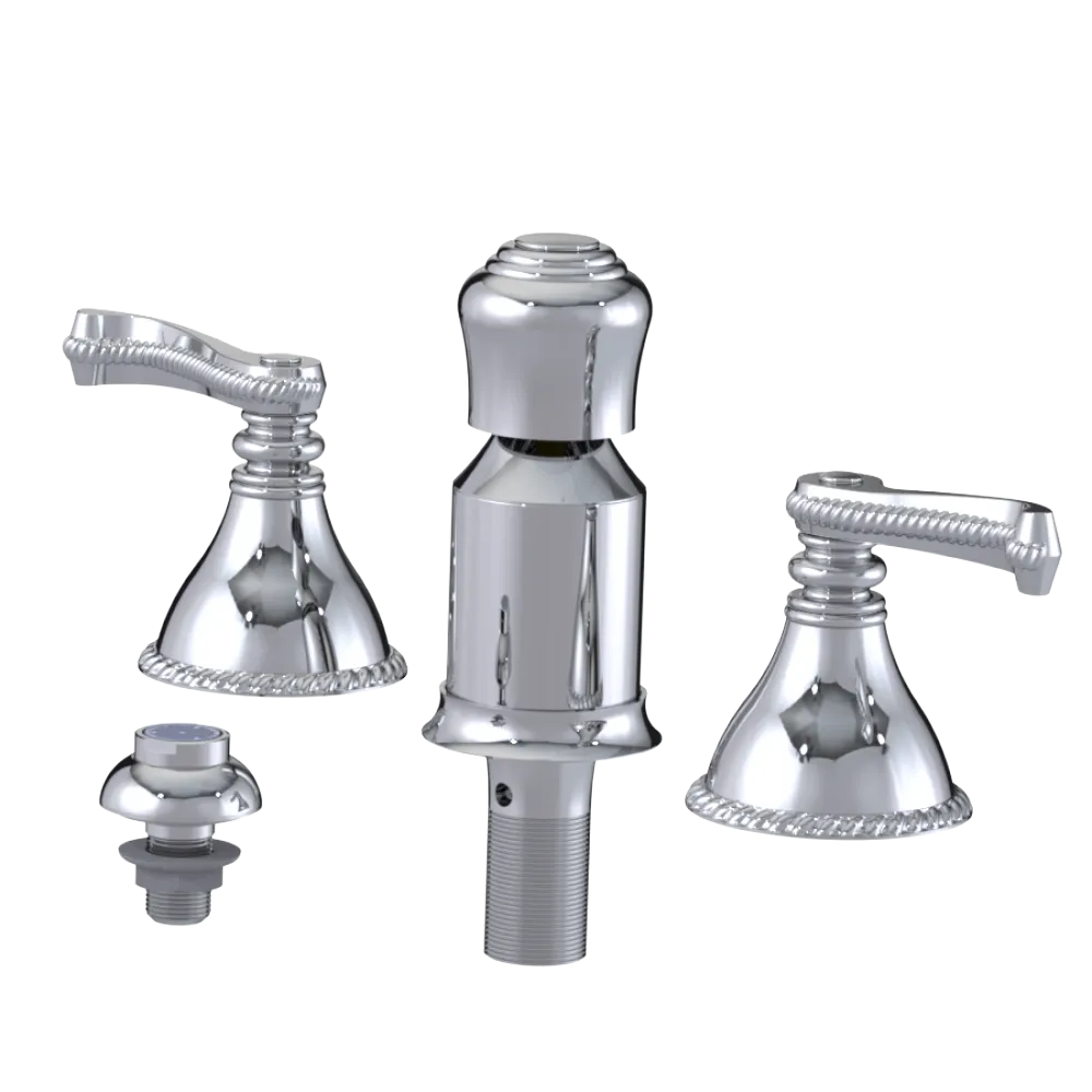Rubinet Bidet Fitting with Spray, Diverter, and Vacum Breaker (Less Drain) Chrome