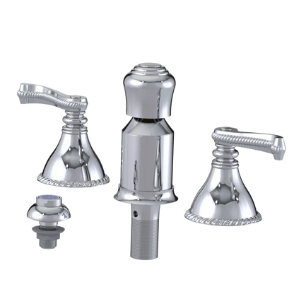 Rubinet Bidet Fitting with Spray, Diverter, and Vacum Breaker (Less Drain) Chrome