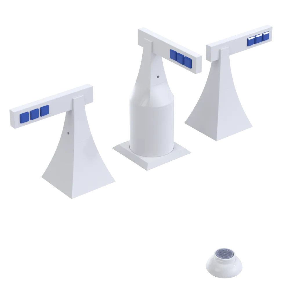 Rubinet Bidet Fitting with Spray, Diverter, and Vacum Breaker (Less Drain) White