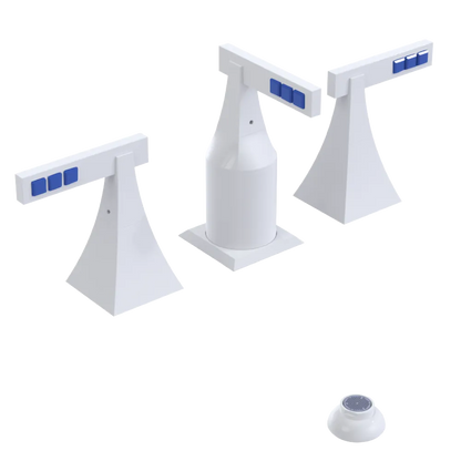 Rubinet Bidet Fitting with Spray, Diverter, and Vacum Breaker (Less Drain) White