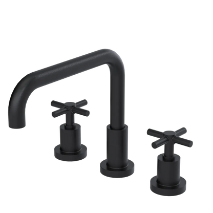 Rubinet Widespread Kitchen Set Matt Black
