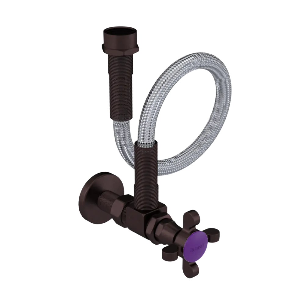 Rubinet Exposed Supply Kit (classic) x2 Tuscan Brass