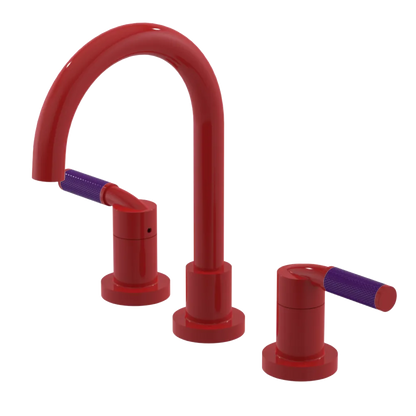 Rubinet Widespread Lav. Set. (less drain) Red