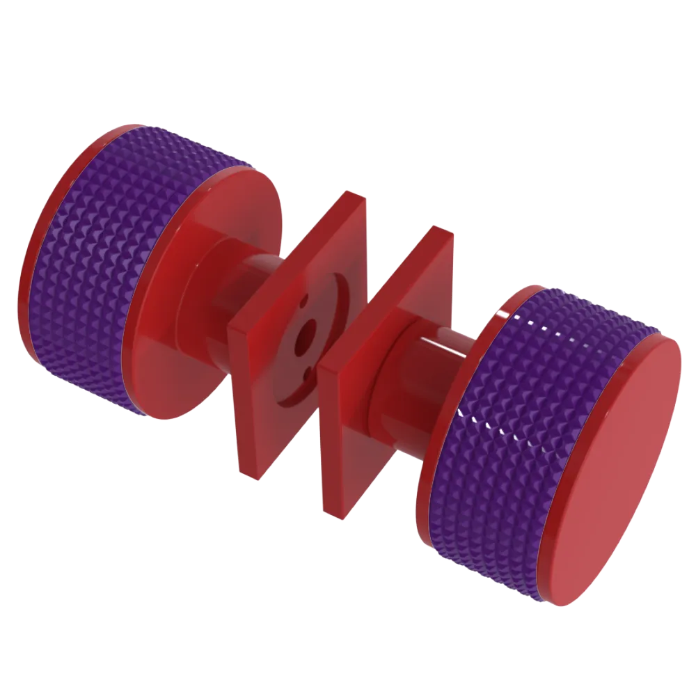 Rubinet Shower Door Knob (set) Red