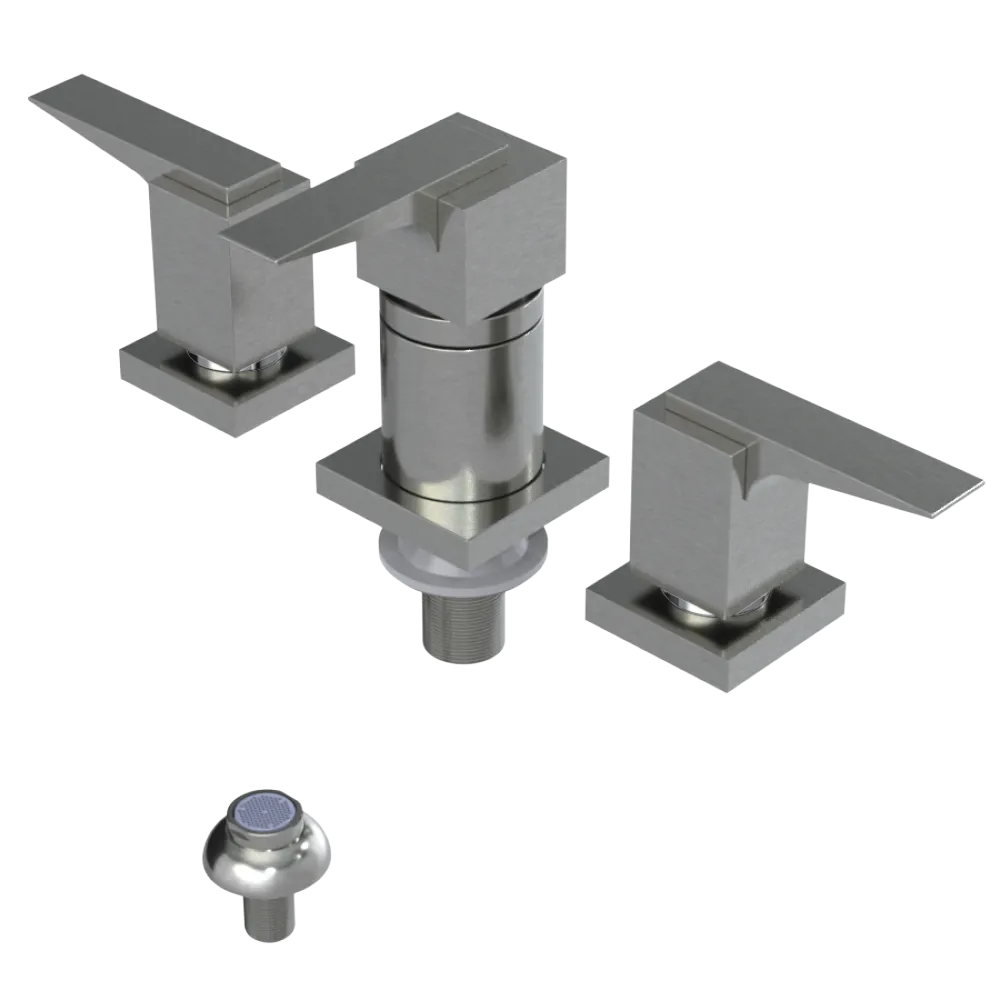 Rubinet Bidet Fitting with Spray, Diverter, and Vacuum Breaker (less drain) Satin Nickel