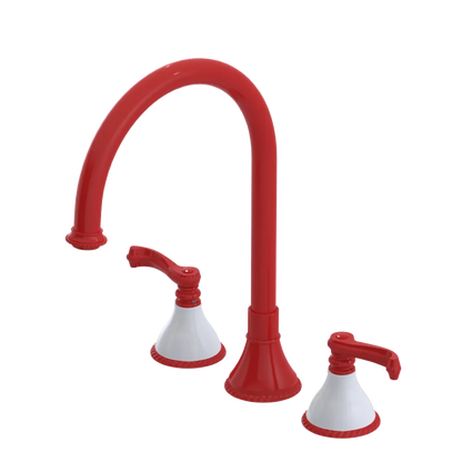 Rubinet Widespread Kitchen Set Red