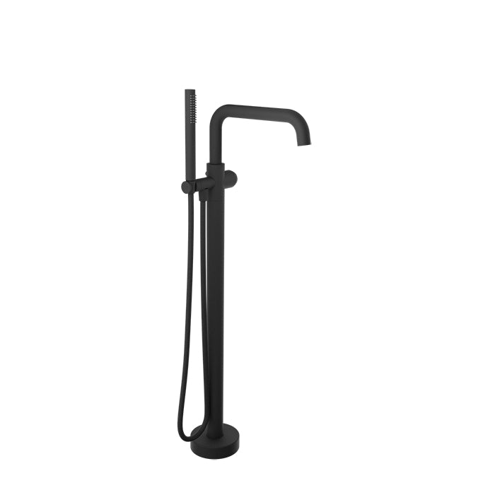 Baril Floor-mounted tub filler with hand shower (without handle)