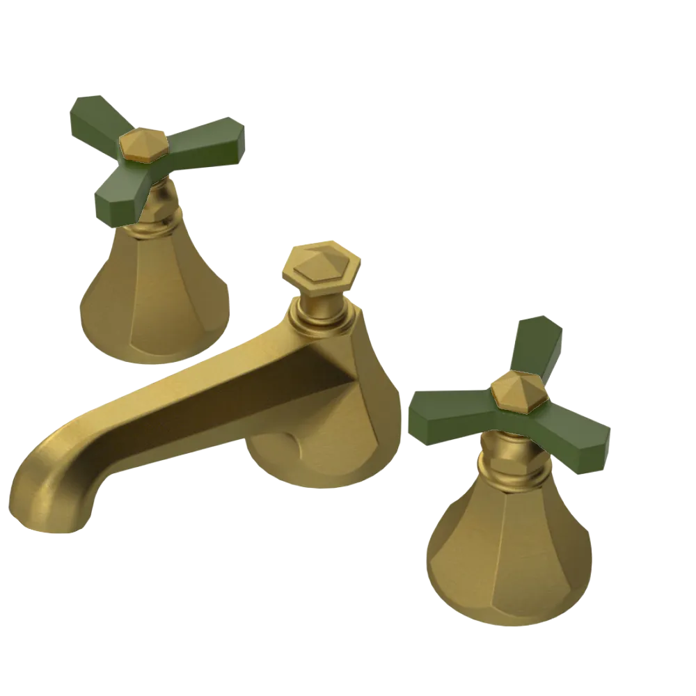 Rubinet Widespread Lav. Set. (less drain) Antique Brass Matt