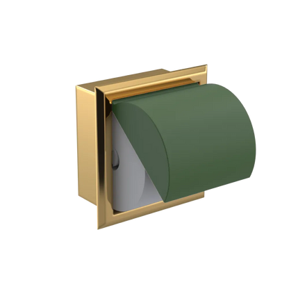 Rubinet RECESSED TOILET PAPER HOLDER Gold