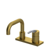Rubinet 4" Centre Single Control Lav. Set. with Genesis spout (less drain) Antique Brass Matt